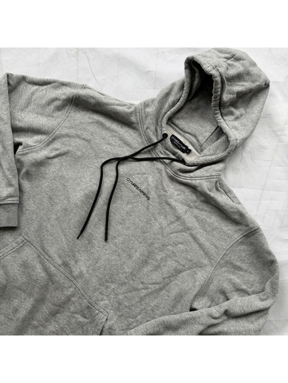 Gymreapers Hoodie Size Large Gray Sweatshirt Gym Weightlifting Workout Pullover
